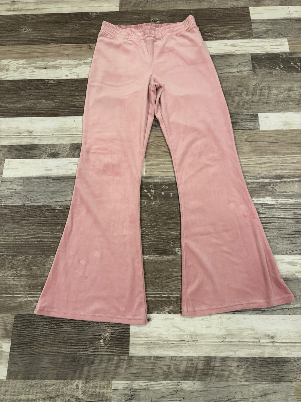 Hollister Girls Pink Velour Flared Joggers